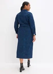 Keprové šaty s opaskem (2dílná souprava), bonprix