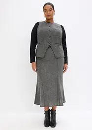 Godetová sukně s tvídovým vzhledem, bonprix