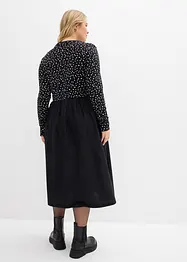 Šaty z různých materiálů z čisté bavlny, bonprix