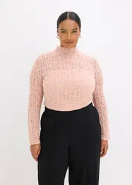 Rolákové tričko z krajky, bonprix