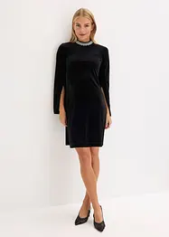 Minišaty ze splývavého sametu, bonprix