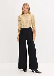 Žerzejový overal s pajetkami, bonprix