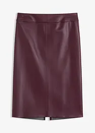 Sukně ke kolenům, z umělé kůže, s přiléhavým střihem, bonprix
