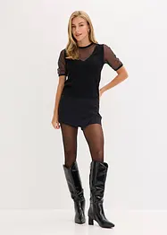 Svetr z jemné pleteniny, se vsadkou ze síťoviny, bonprix