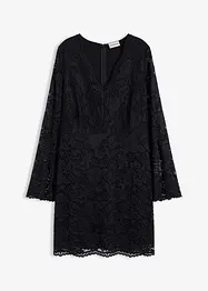 Krajkové šaty s trumpetovými rukávy, bonprix