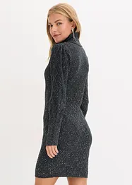 Pletené šaty s pajetkami, bonprix