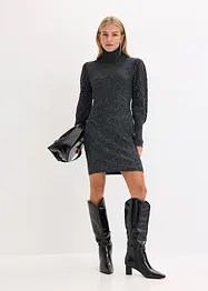 Pletené šaty s pajetkami, bonprix