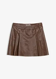 Krátká sukně z umělé kůže, s protizáhyby, bonprix