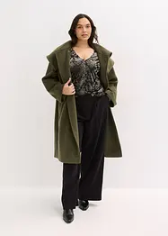 Tričko s dlouhým rukávem, ze sametu s vypalovaným vzorem, bonprix