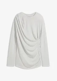 Tričko s dlouhým rukávem a nařasením, bonprix
