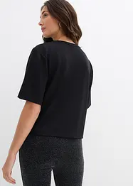 Oversized tričko s pajetkovým lemem, bonprix