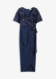 Dlouhé šaty s pajetkovou výšivkou, bonprix