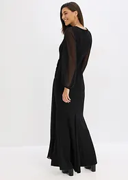 Dlouhé šaty s aplikací ze štrasových kamínků, bonprix