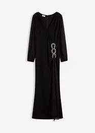 Dlouhé šaty s aplikací ze štrasových kamínků, bonprix