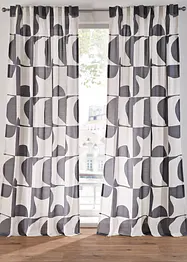 Záclona s grafickým potiskem, z recyklovaného polyesteru (1 ks v balení), bonprix