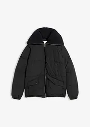 Prošívaná bunda s límcem z medvídkového plyše, bonprix