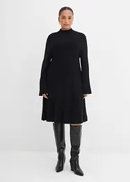 Pletené šaty s áčkovou liní, ze směsi s viskózou, bonprix