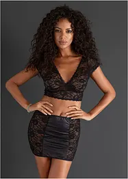 Podprsenkový top + sukně (2dílná souprava), bonprix