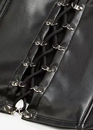 Živůtek se šněrováním, z materiálu s mokrým vzhledem, bonprix