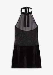 Sametové šaty s ramínkem kolem krku, bonprix