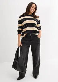 Džíny Wide Leg, Mid Waist, bonprix