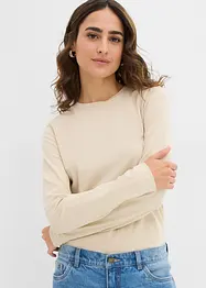 Triko s dlouhým rukávem, z čisté organické bavlny (2 ks), bonprix