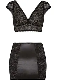 Podprsenkový top + sukně (2dílná souprava), bonprix