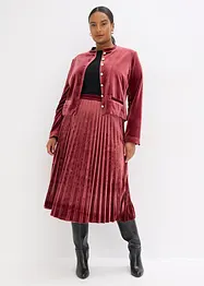 Plisovaná sukně z jemného sametu, bonprix