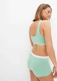 Podprsenkový top s organickou bavlnou (3 ks v balení), bonprix