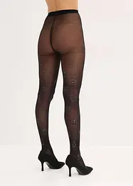 Punčochové kalhoty s třpytivým vánočním potiskem, bonprix