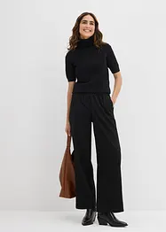 Svetr s rolákovým límcem, krátký rukáv, bonprix