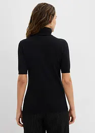 Svetr s rolákovým límcem, krátký rukáv, bonprix