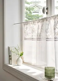 Vitrážková záclona z organické bavlny, s výšivkou, bonprix