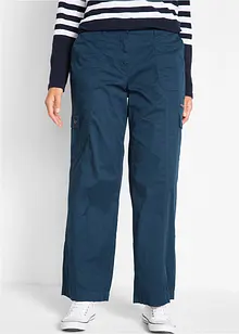 Cargo kalhoty Mid Waist, dlouhé, bonprix