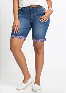 Strečové džínové bermudy, Mid Waist, bonprix