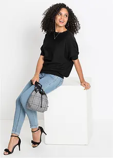 Svetr z jemné pleteniny z bavlněné směsi, bonprix