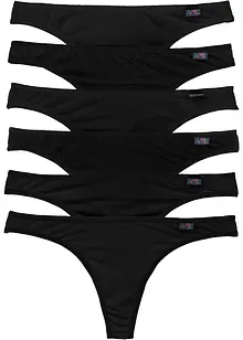 Kalhotky tanga s organickou bavlnou (6 ks v balení), bonprix
