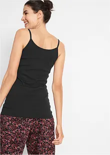 Top s úzkými ramínky, z čisté bavlny (3 ks v balení), bonprix