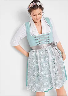 Dirndl s krajkovou zástěrou, pod kolena (2dílná souprava), bonprix