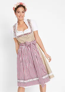 Dirndl se zástěrou, délka ke kolenům, bonprix