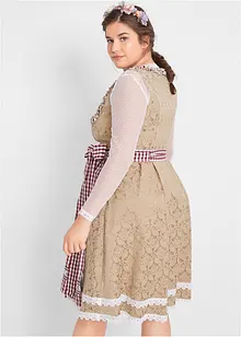 Dirndl se zástěrou, délka ke kolenům, bonprix