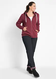 Termo chino kalhoty s kostkovanou podšívkou, bonprix