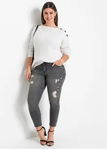 Oversize svetr s knoflíky, bonprix