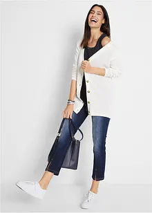 Dlouhý udržitelný top s kulatým výstřihem, bonprix