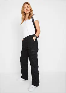 Cargo kalhoty Mid Waist, dlouhé, bonprix