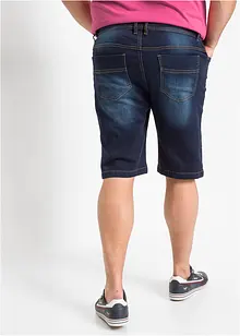 Džínové bermudy z teplákoviny, pohodlný střih Regular Fit, bonprix