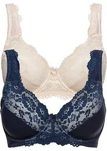 Zmenšovací podprsenka s polstrovanými ramínky (2 ks v balení), bonprix