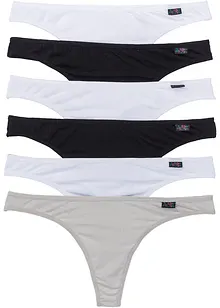 Kalhotky tanga s organickou bavlnou (6 ks v balení), bonprix