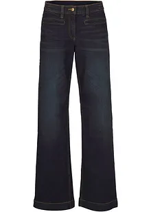 Džíny, Wide Leg, Mid Waist, pohodlný pas, bonprix