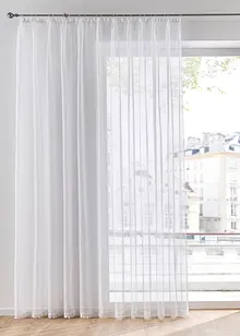 Dlouhá záclona s krajkovým lemem a recyklovaným polyesterem, bonprix